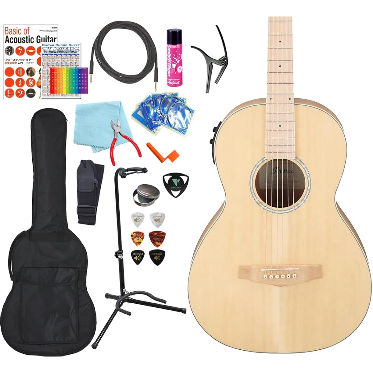 Ibanez PN29E OPN electric acoustic guitar, beginner's 17-piece set, parlor type acoustic guitar [98765]