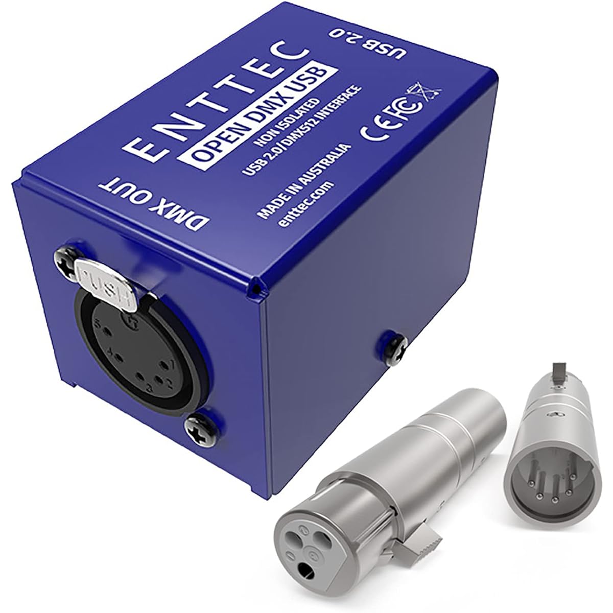 ENTTEC 70303 Open DMX Interface & SIRS-E 70029 5P Male to 3P Female Adapter (Bundle)