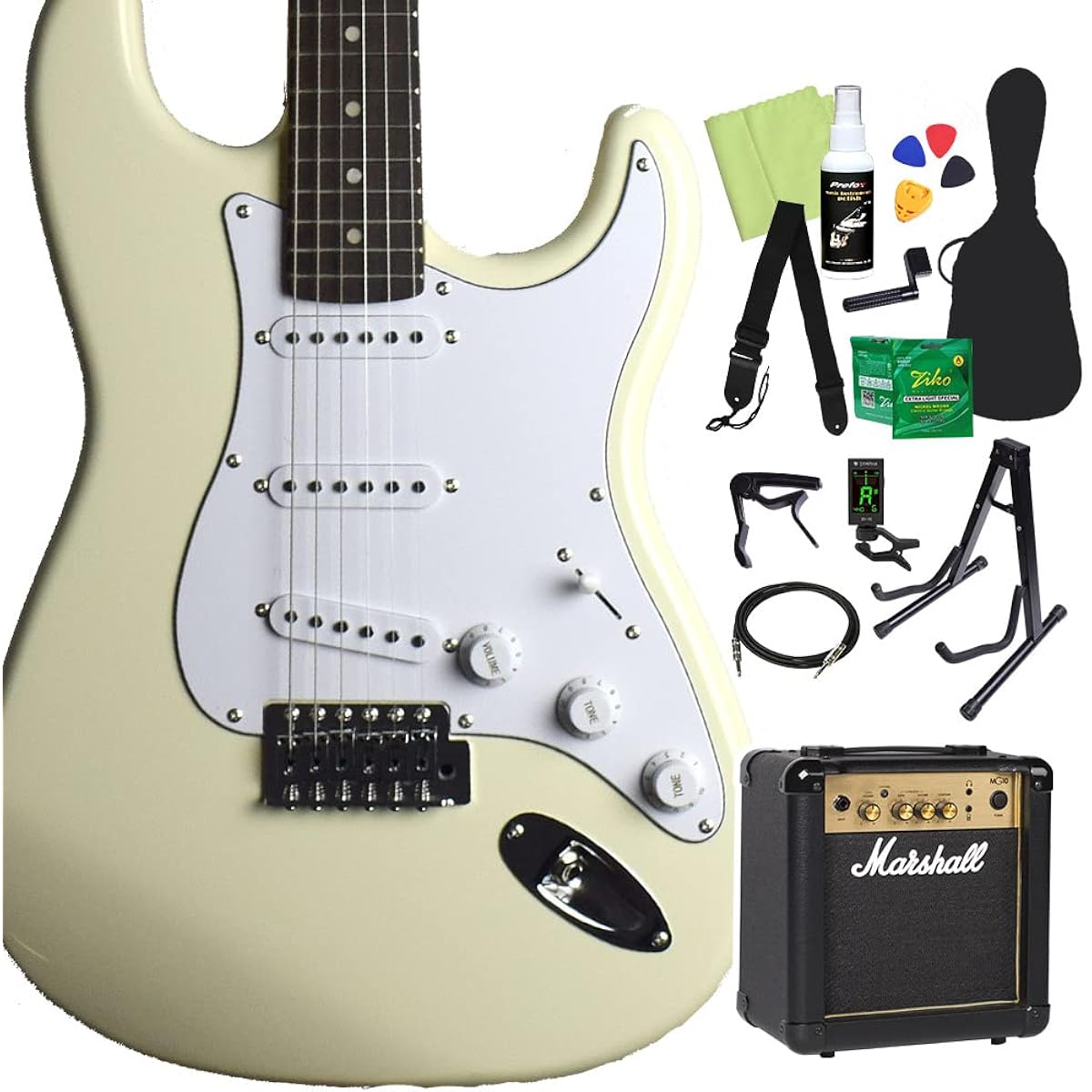 FERNANDES LE-1Z 3S CW/L Electric Guitar Beginner 14-piece Set [Includes MG10] Fernandes
