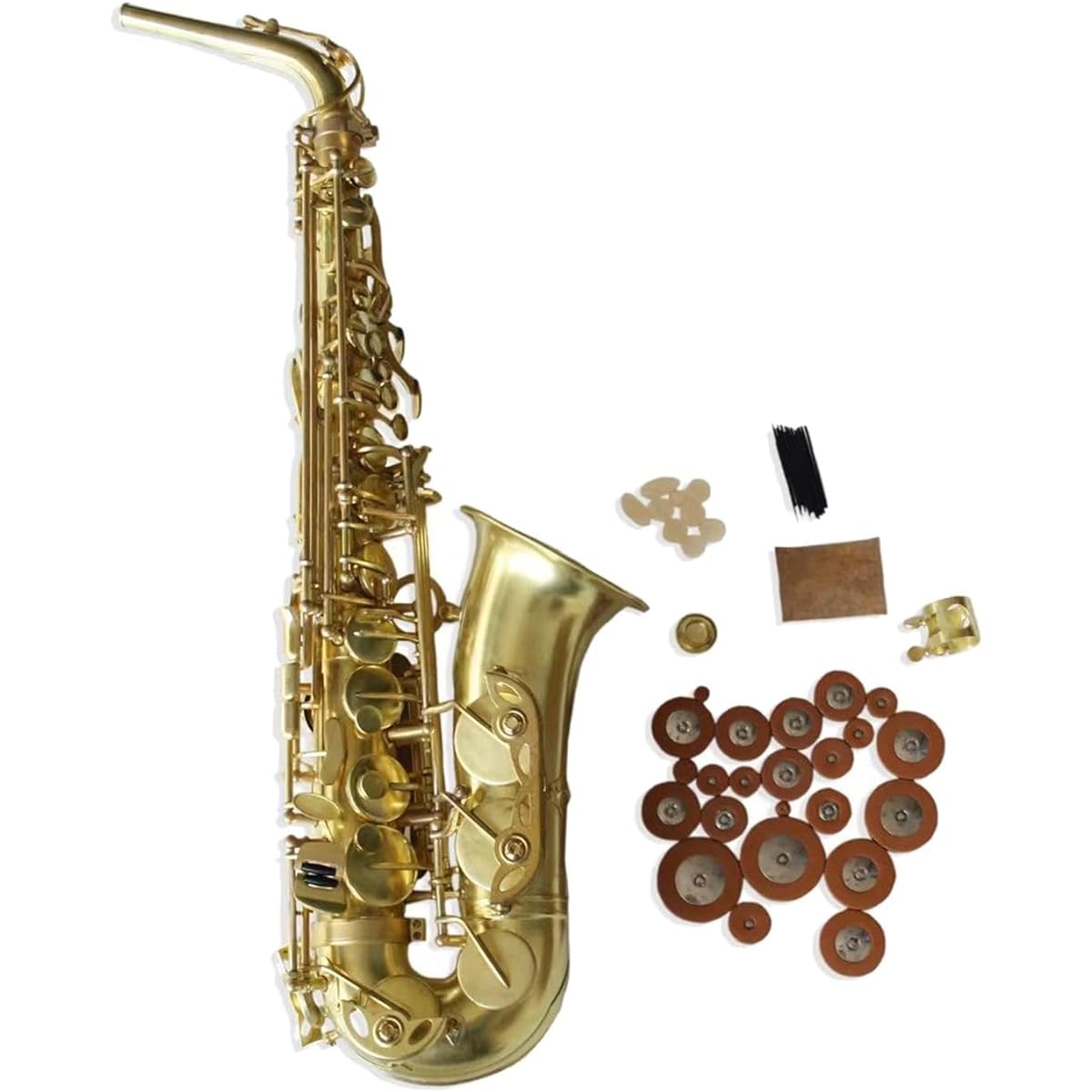 Oshhni Alto Saxophone Copper Violin Saxophone Woodwind Instrument Parts for Music Room Family Gatherings