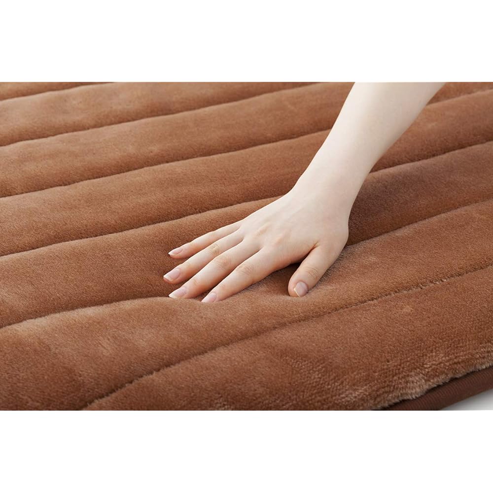 Zenken Electric Heating Mat for One Person ZMT-75CT Width 80 x Depth 180cm Single with Timer Brown Cuts 99% of Electromagnetic Waves