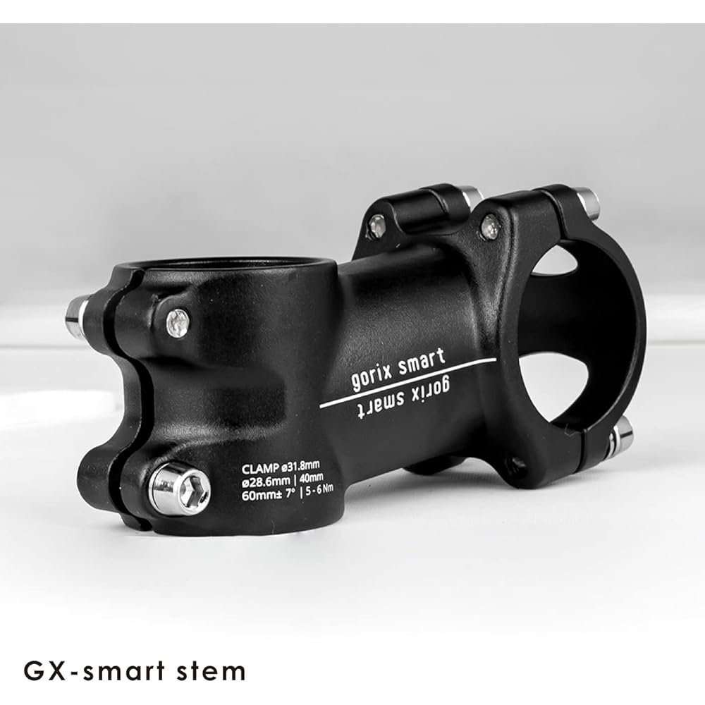 GORIX Smart Lightweight Stem GX-smart Matte Black 31.8mm Road Bike Stylish Bicycle Stem