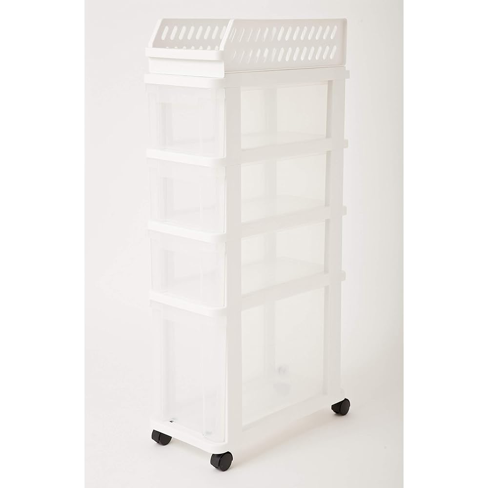 Kimoto Chemical Industry [Gap Stocker 4 Tiers 52652] Gap Storage Gap Storage Storage Stocker Storage Case Kitchen Storage Living Storage Bath Storage