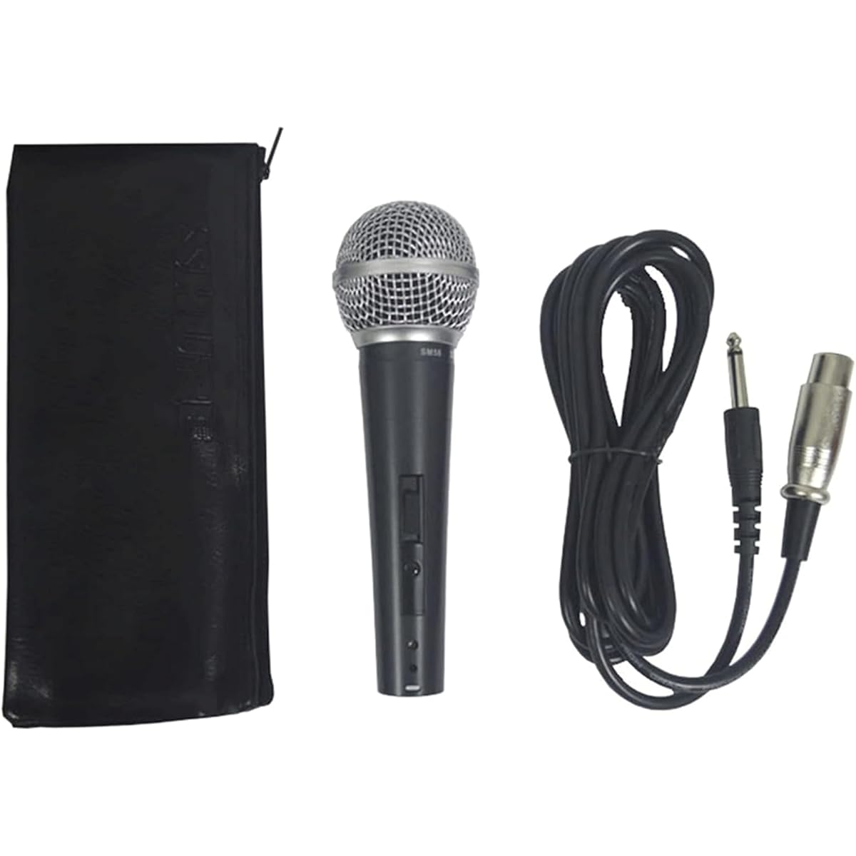 Handheld Dynamic Wired Microphone Black Microphone Amazing Sound Quality Microphone with Stand