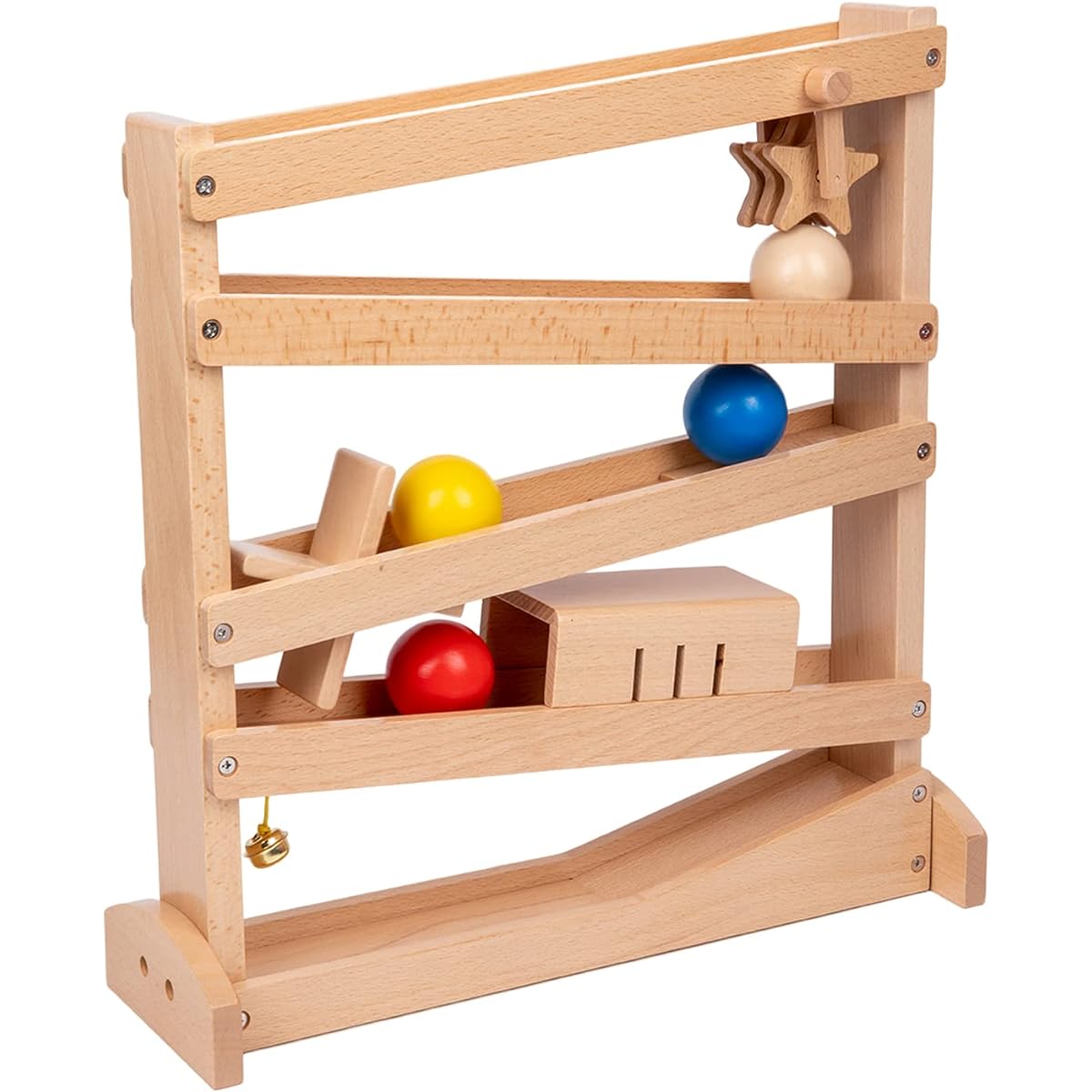 Adena Montessori Tracker Ball Drop Toy Wooden Toy for Toddlers Ages 1 2 3
