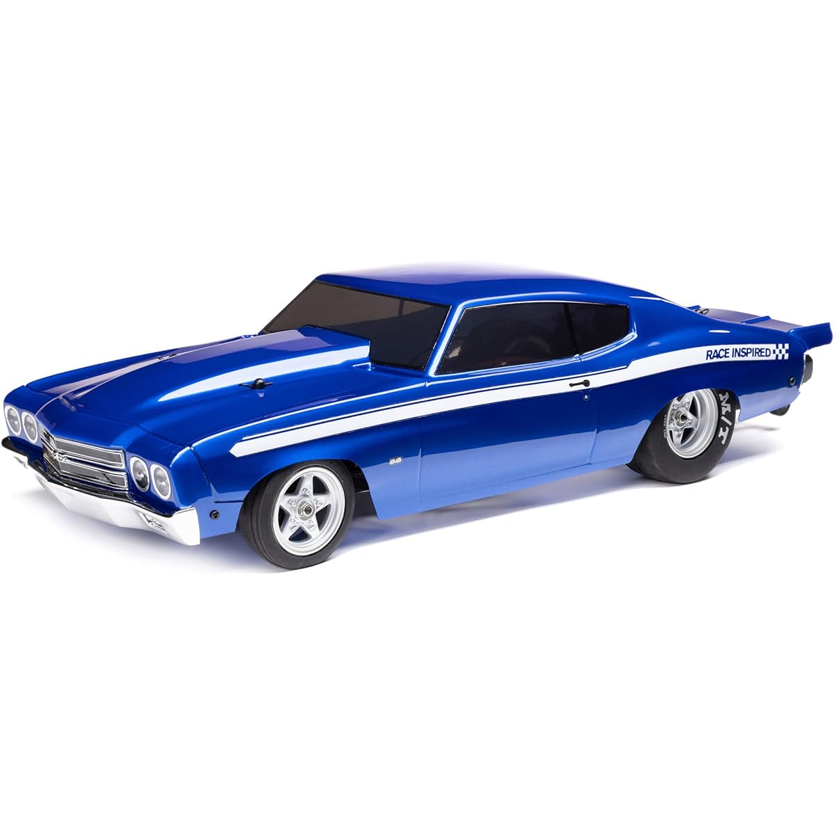 Losi RC Car 1/16 1970 Chevelle 2 Wheel Drive Mini No Preparation Required Drag Car RTR Includes Everything No Other Purchase Required Blue LOS01023T1