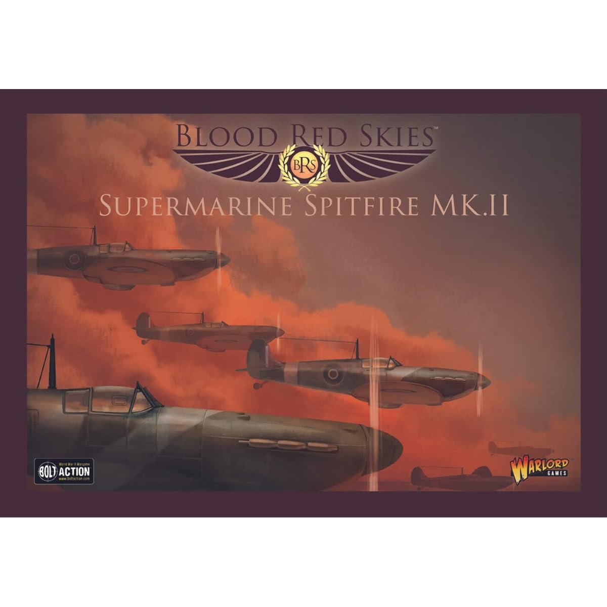 Bolt Action Warlord Games, Blood Red Skies - Supermarine Spitfire MK.II - Air Combat Game Miniatures