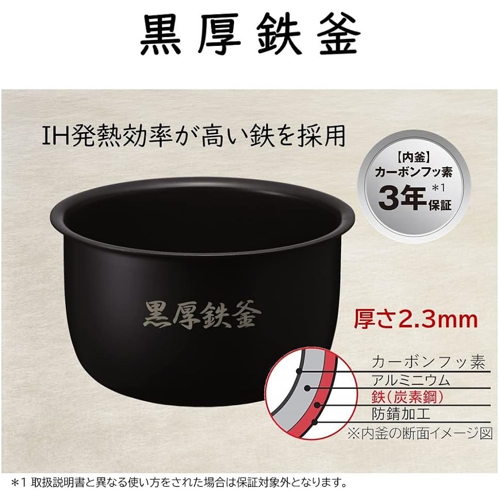 Hitachi Rice Cooker 5.5 Cups Pressure IH RZ-H10EJ R Metallic Red Made in Japan Black Thick Iron Pot Steam Saving
