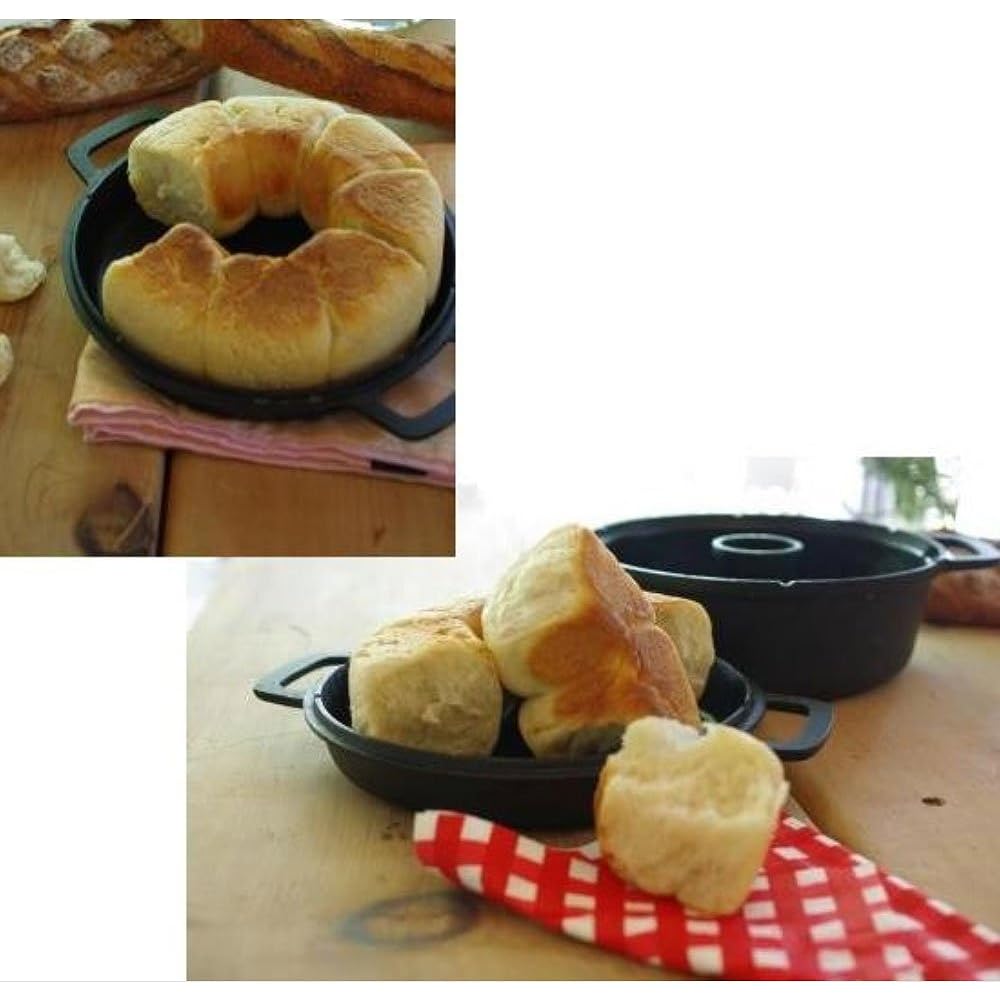Iwachu Bread Maker, Black Baked, Inner Diameter 19.5cm, For Open Fire, Nanbu Tekki 24033, Black