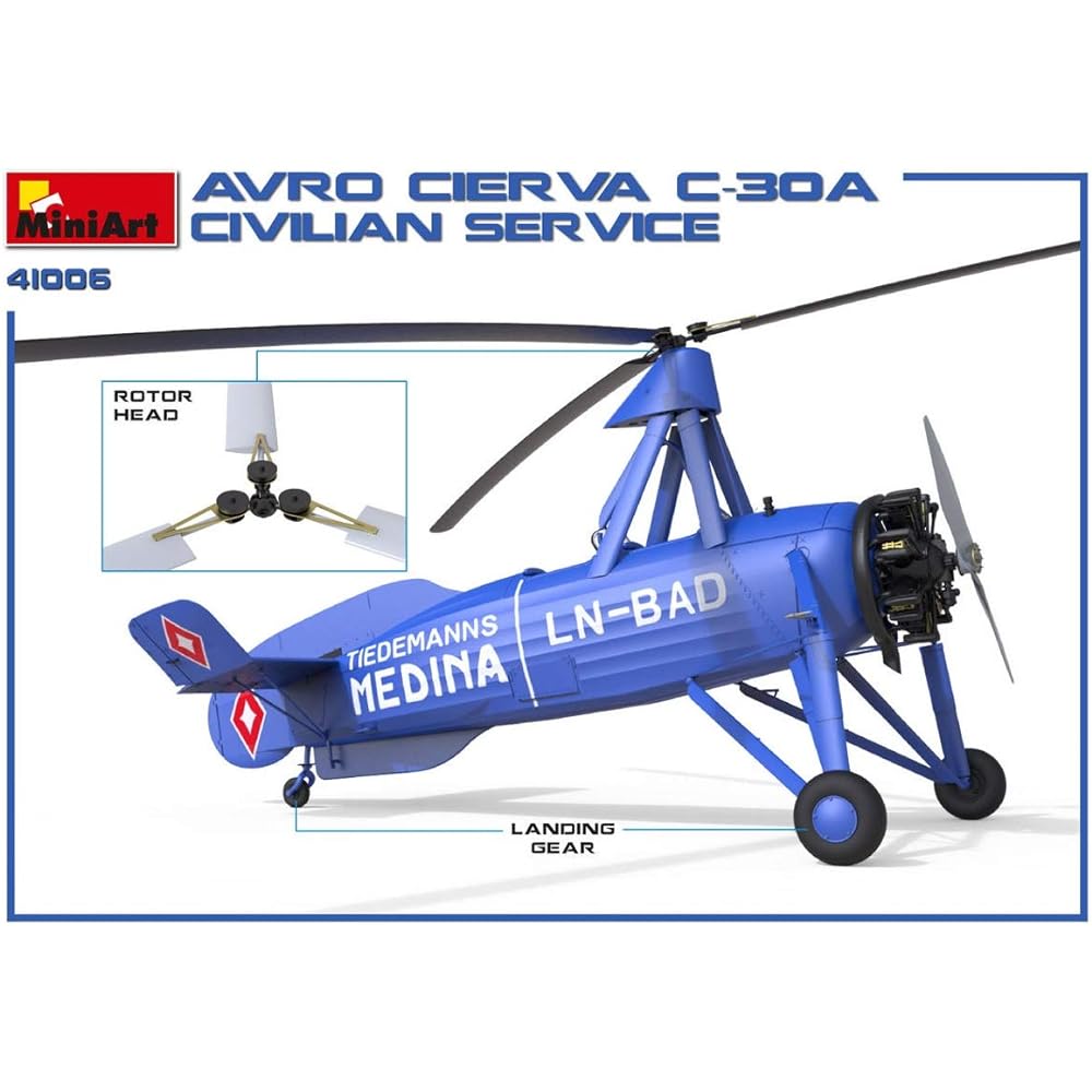 Miniart 1/35 Avro Sherva C.30 Civil Aircraft Plastic Model MA41006