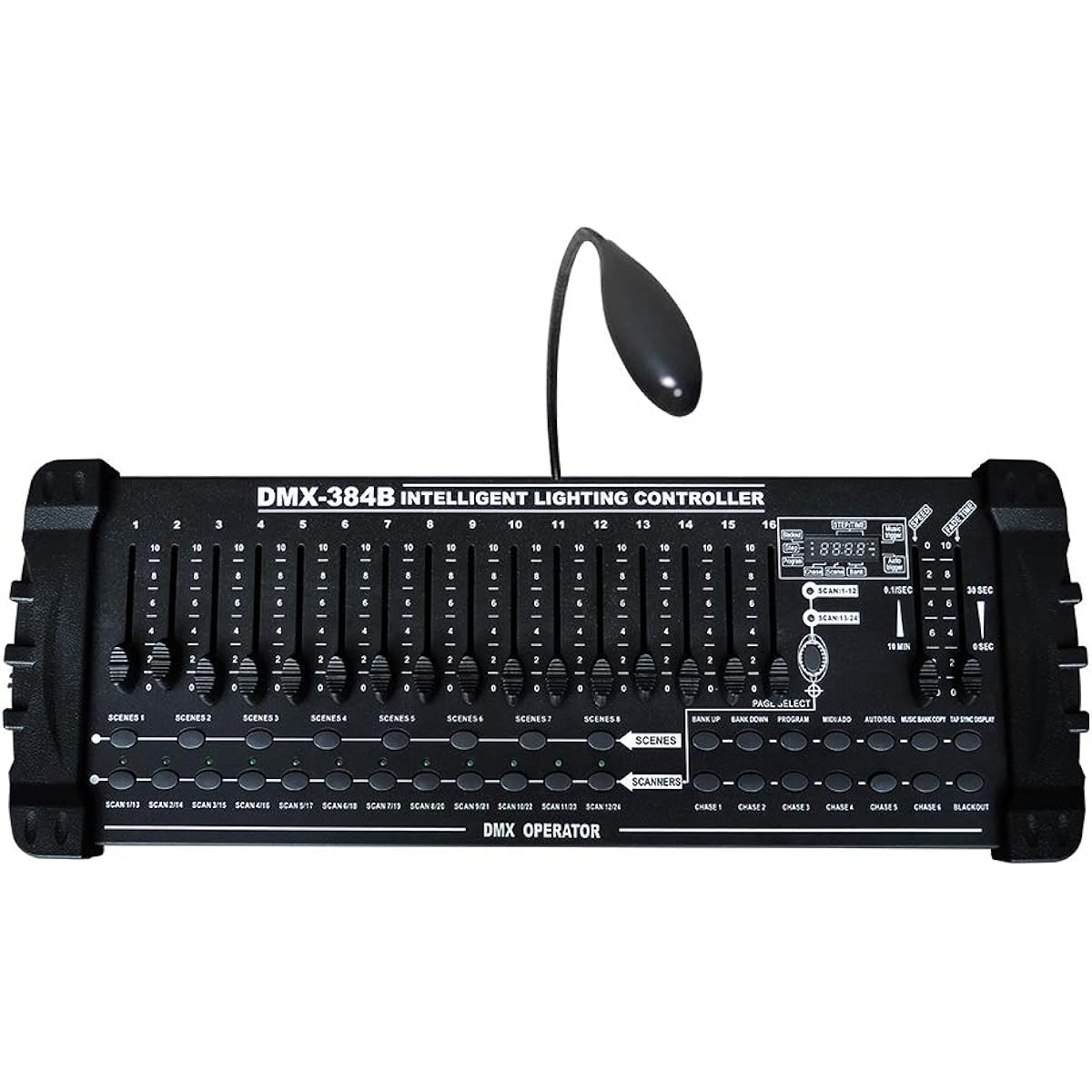 DMX Lighting Controller 384 Channel DMX512 Controller Operator Panel MIDI Control Console Used for Fog/Stage Lighting Editing