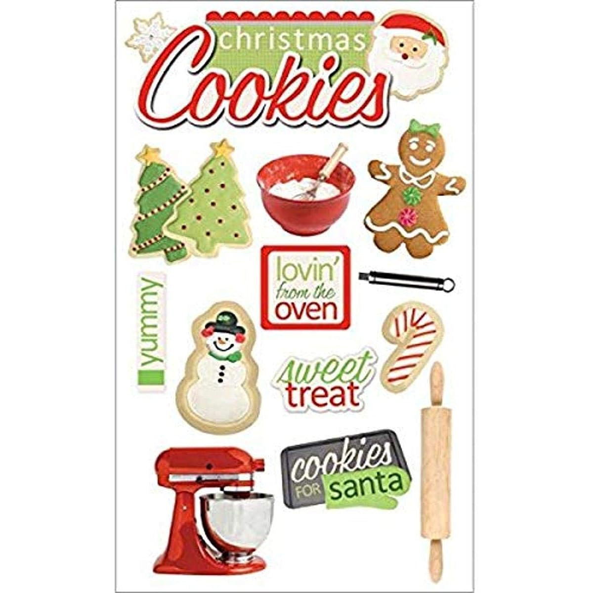 Christmas 3-D Stickers-Cookies (parallel input)