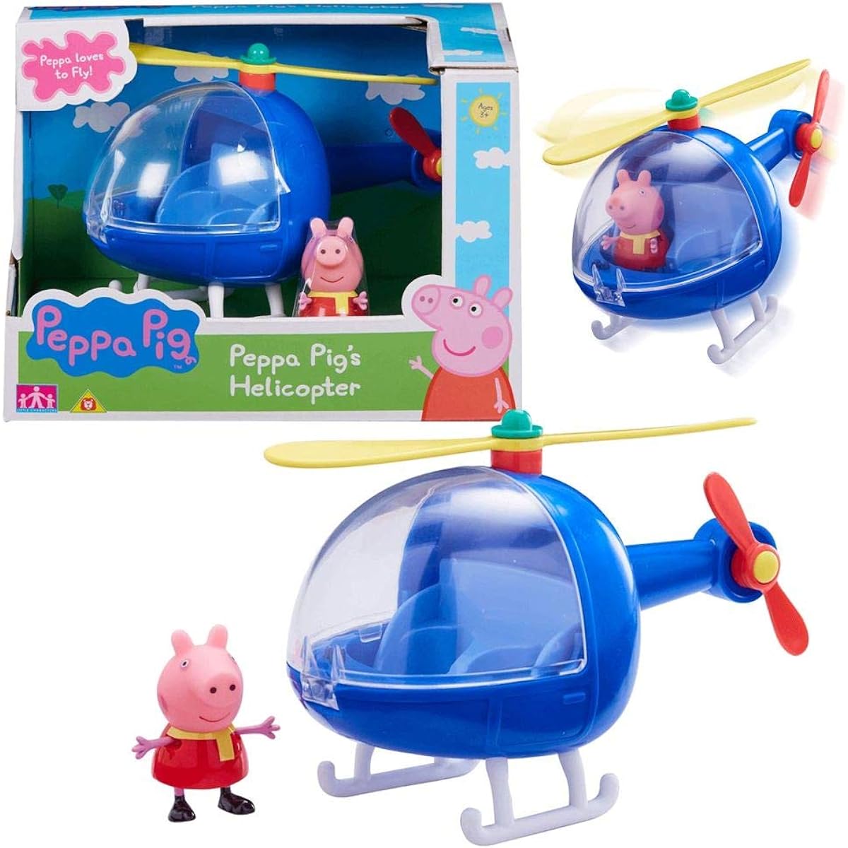 Peppa Pig – The Helicopter – Vehicle + 1 Mini Figure 5 cm