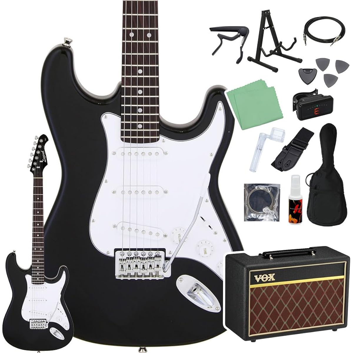 LEGEND LST-Z BKBK Electric Guitar Beginner 14-piece Set [With VOX Amplifier] Legend