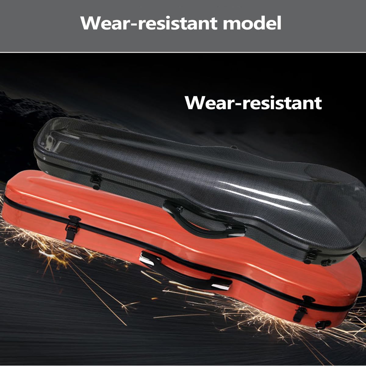 Violin Case Full Size 4/4 Hard Shell Carbon Fiber 2kg Case Full Size Multicolor, Blue