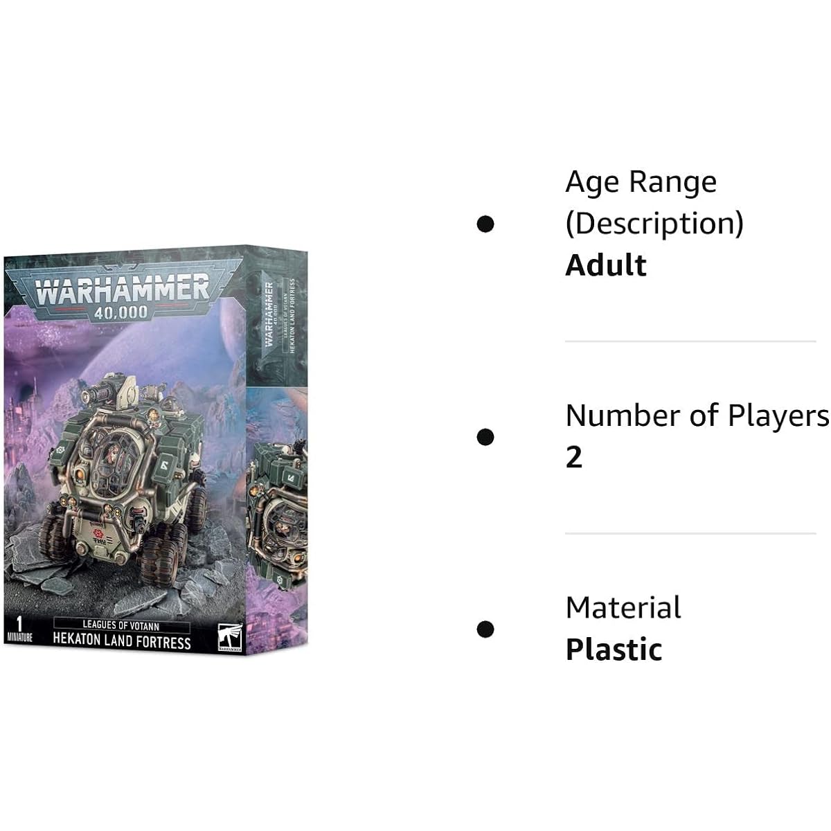 Games Workshop Warhammer 40,000 League of Votan: Hekaton's Land Fortress