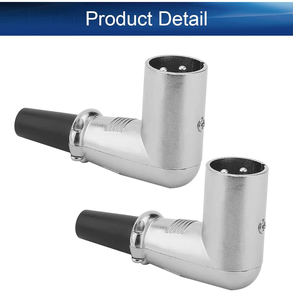 Heyiarbeit Mini XLR Male Converter Adapter Zinc Alloy 3 Pin Converter Recording Studio Video Audio System LY-KN5027 5pcs