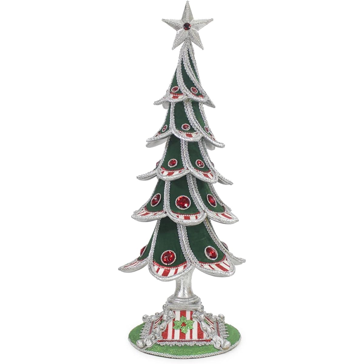 Katherine's Collection 2023 Peppermint Palace Tabletop Tree, 10.5 x 27 inches, Green