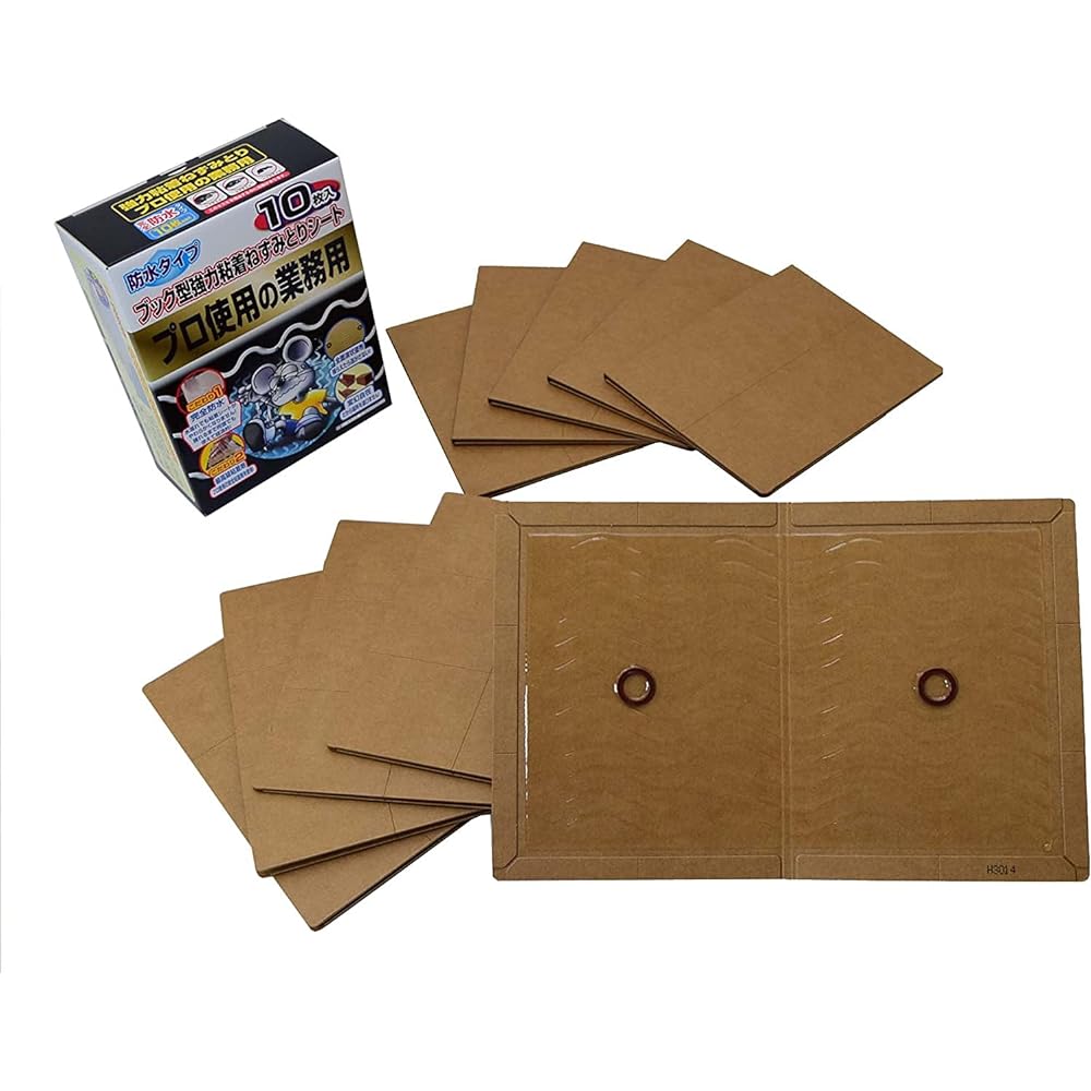 Takagi Adhesive Mouse Trap Sheet Waterproof Book Type 10 Sheets x 10