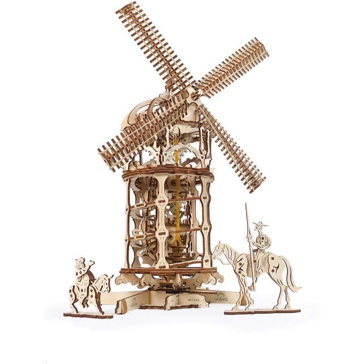 UGEARS Mechanical Wooden 3D Puzzle Model Tower Windmill Construction Set