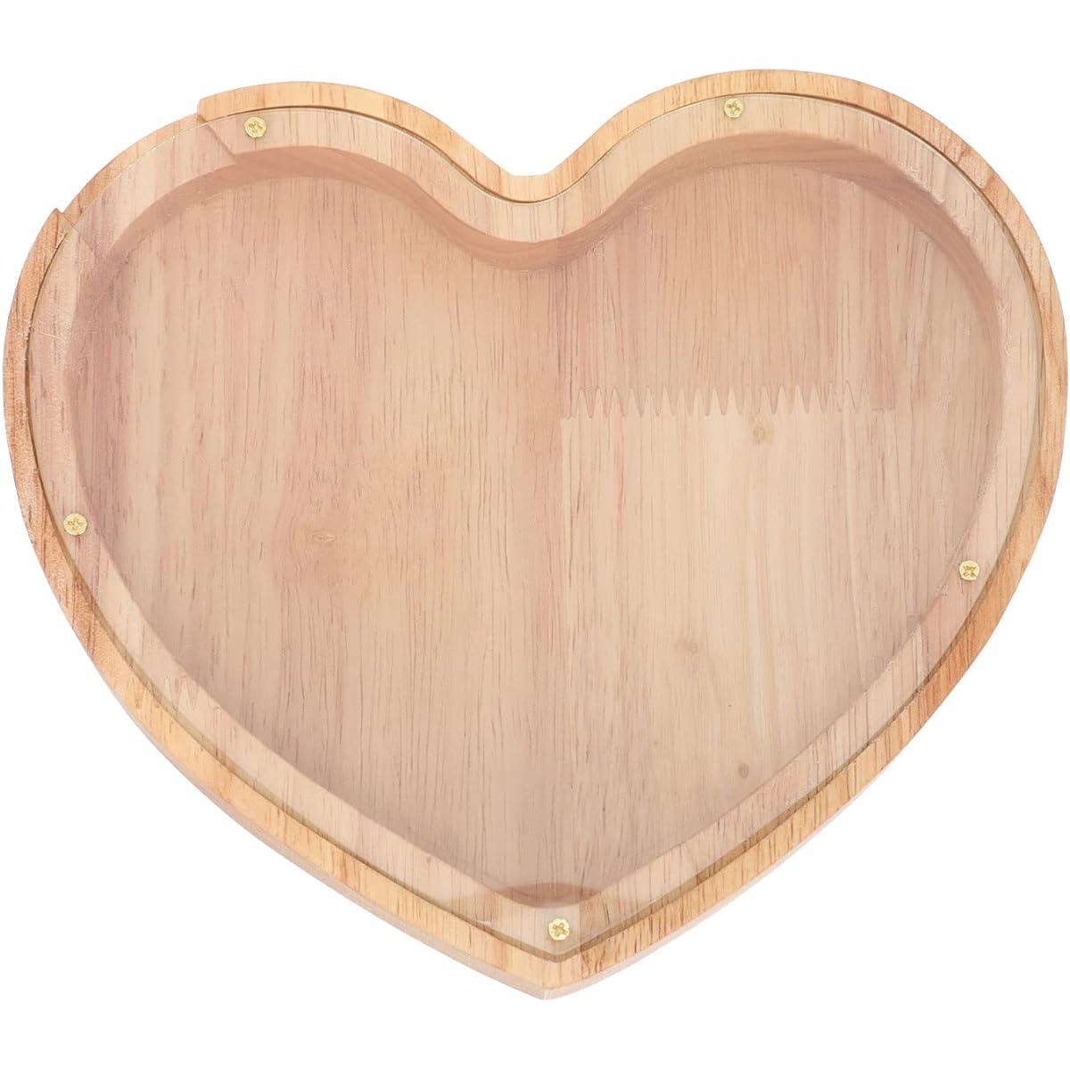Kisangel Personalized Wooden Piggy Bank Heart Shaped Coin Bank Wooden Piggy Bank Frame Wooden Toy Piggy Bank Mother's Day Birthday Gift Brown