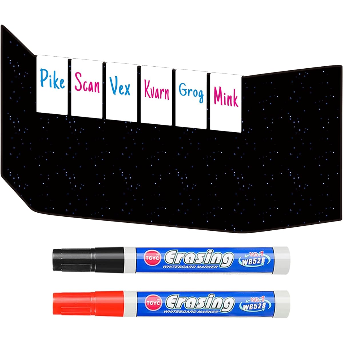 Aizesuro Acrylic Erasable Screen Top Initiative Tracker 6pcs for DND and other Tabletop RPGs, White 6pcs