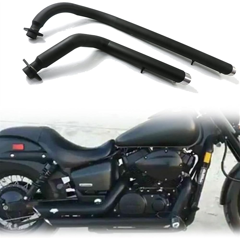 Honda Shadow VT750 VT400 Spirit 750 Phantom 750 Aero 750 VT750C VT750 C2 VT750C2B VT750DC Exhaust Pipe Muffler Silencer Accessory (Color: Black)