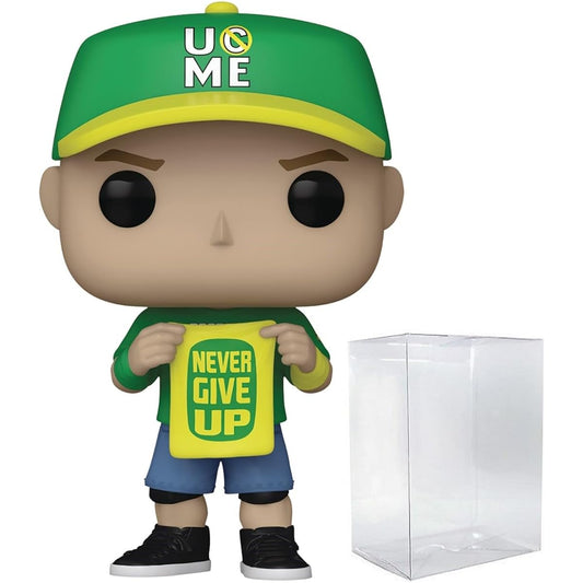 POP WWE: John Cena (Never Give Up) Funko Vinyl Figure (with Compatible Box Protector Case), Multicolor, 3.75 Inch