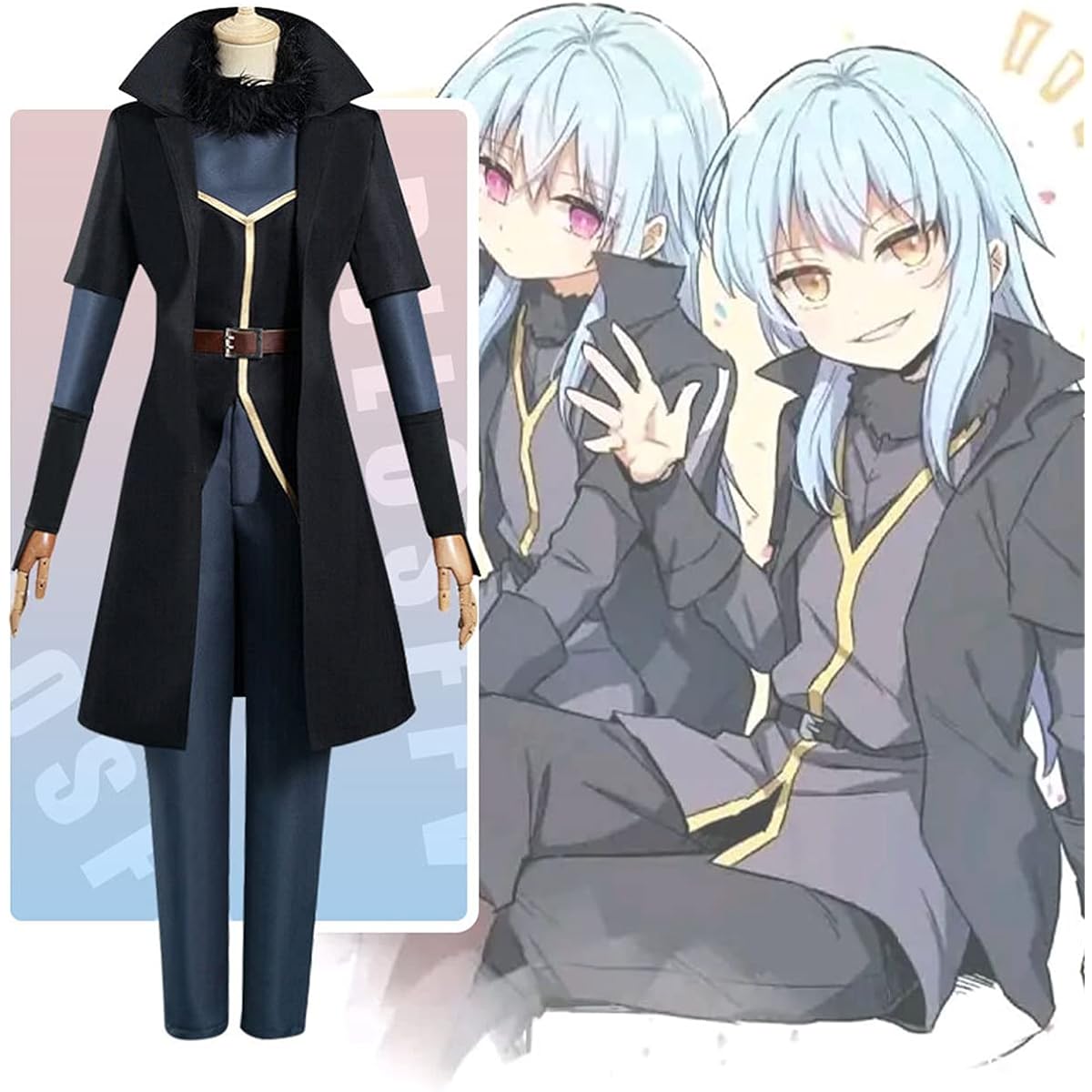That Time I Got Reincarnated as a Slime Demon Lord Rimuru Tempest Cosplay Costume Popular Stage Clothes Stage Halloween Christmas Event Party New Year's Festival Cultural Festival School Trip Program Custom Made Unisex (L, Female)