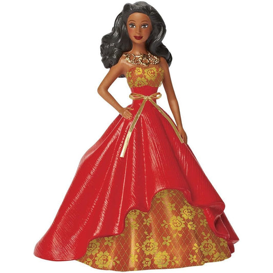 1 X Holiday Barbie African American 2nd In Series 2014 Carlton Heirloom Ornament by Mattel