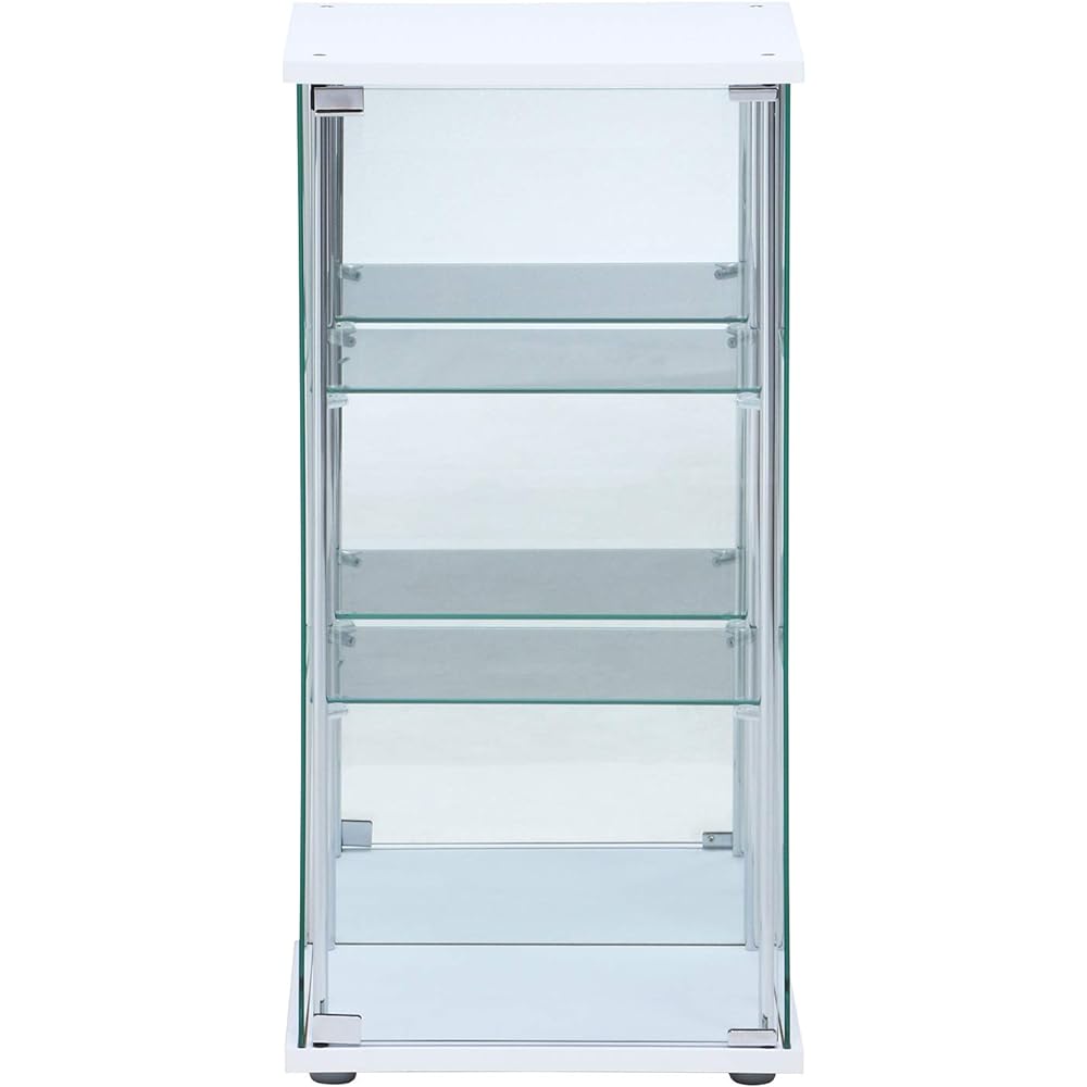 Fuji Boeki Collection Case Figure Case 3 Tiers Width 42.5 x Depth 36.5 x Height 86cm White Tempered Glass Rear Mirror Assembly Product 97335