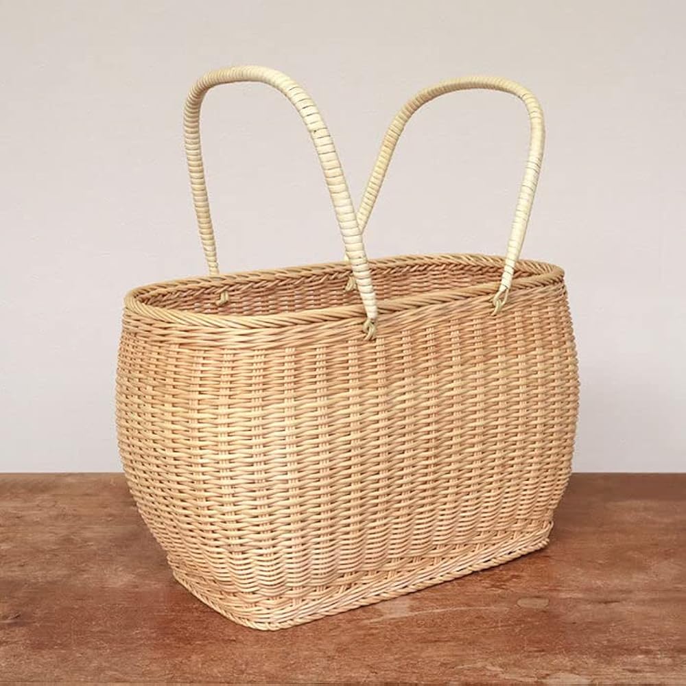 Matsunoya rattan shopping basket