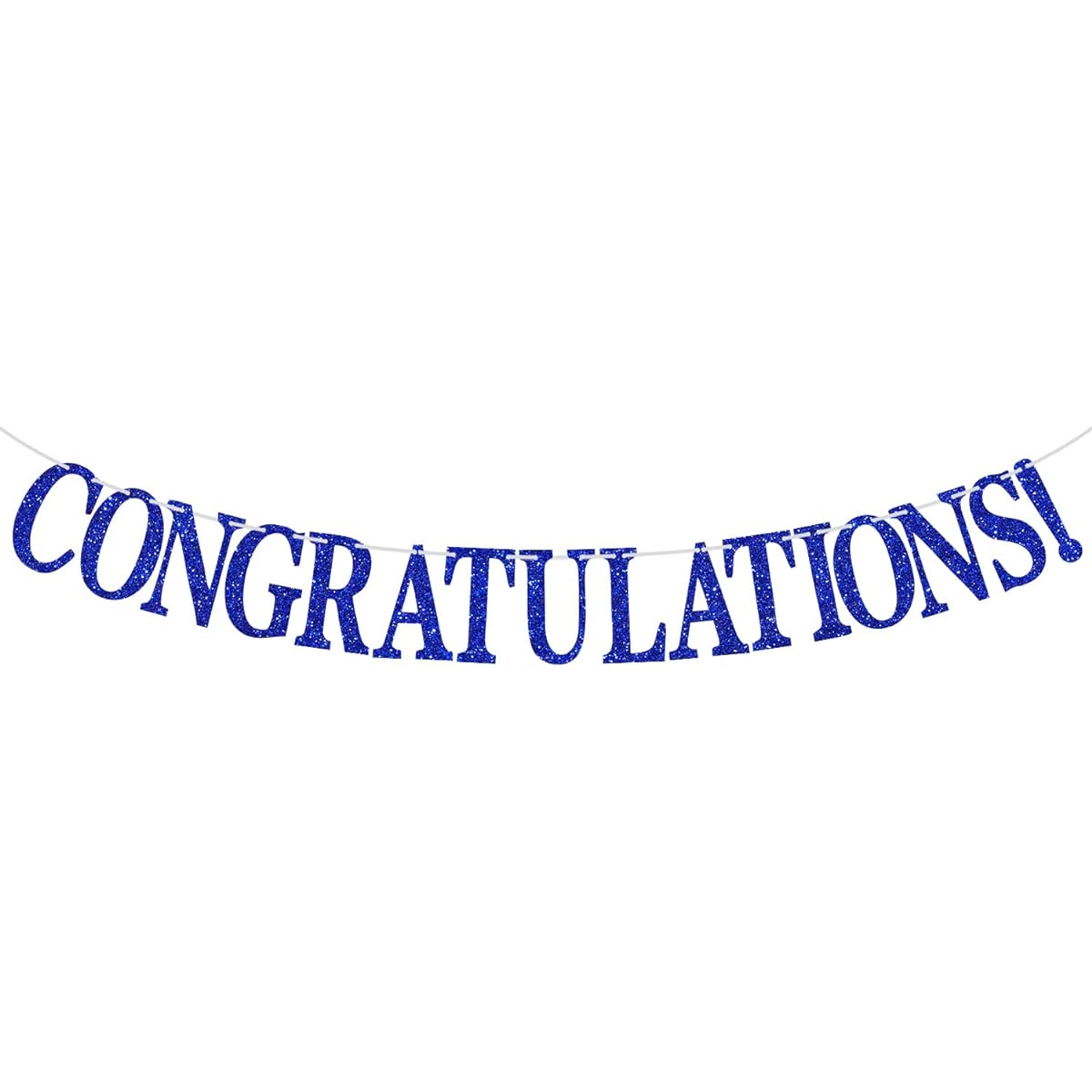 Blue Glitter Congratulations Banner, Class of 2023/Congratulations/Holy Shit You Did It, 2023 High School Graduation Party Decorations