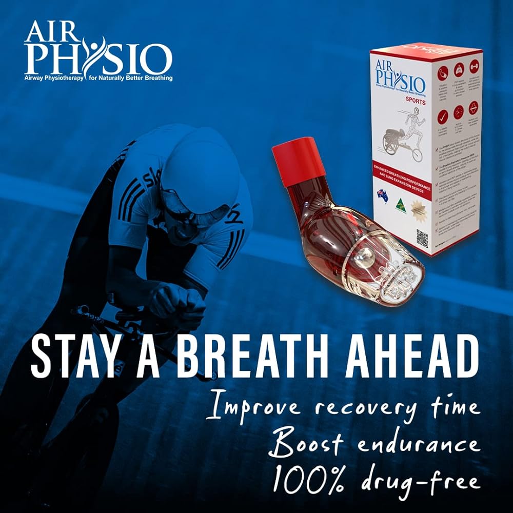 AirPhysio (Air Physio) Respiratory muscle (inspiratory muscle) training equipment for sports, vital capacity, exercise, equipment to naturally expand the lungs and make breathing easier, phlegm cutter