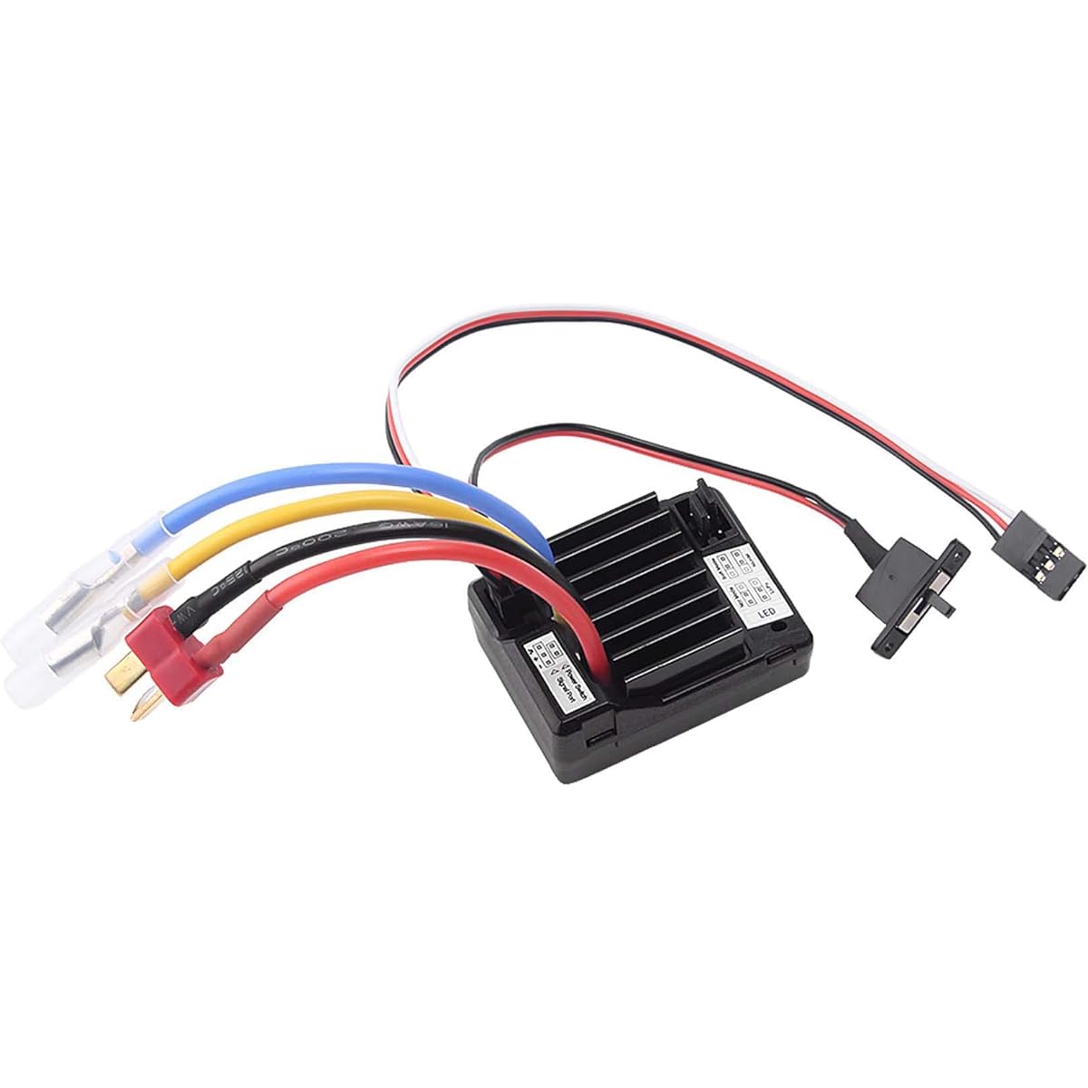 LAFEINA 60A Waterproof Brushed ESC Electric Speed Controller Replacement for 1/10 RC Truck Off-Road Car RC Boat