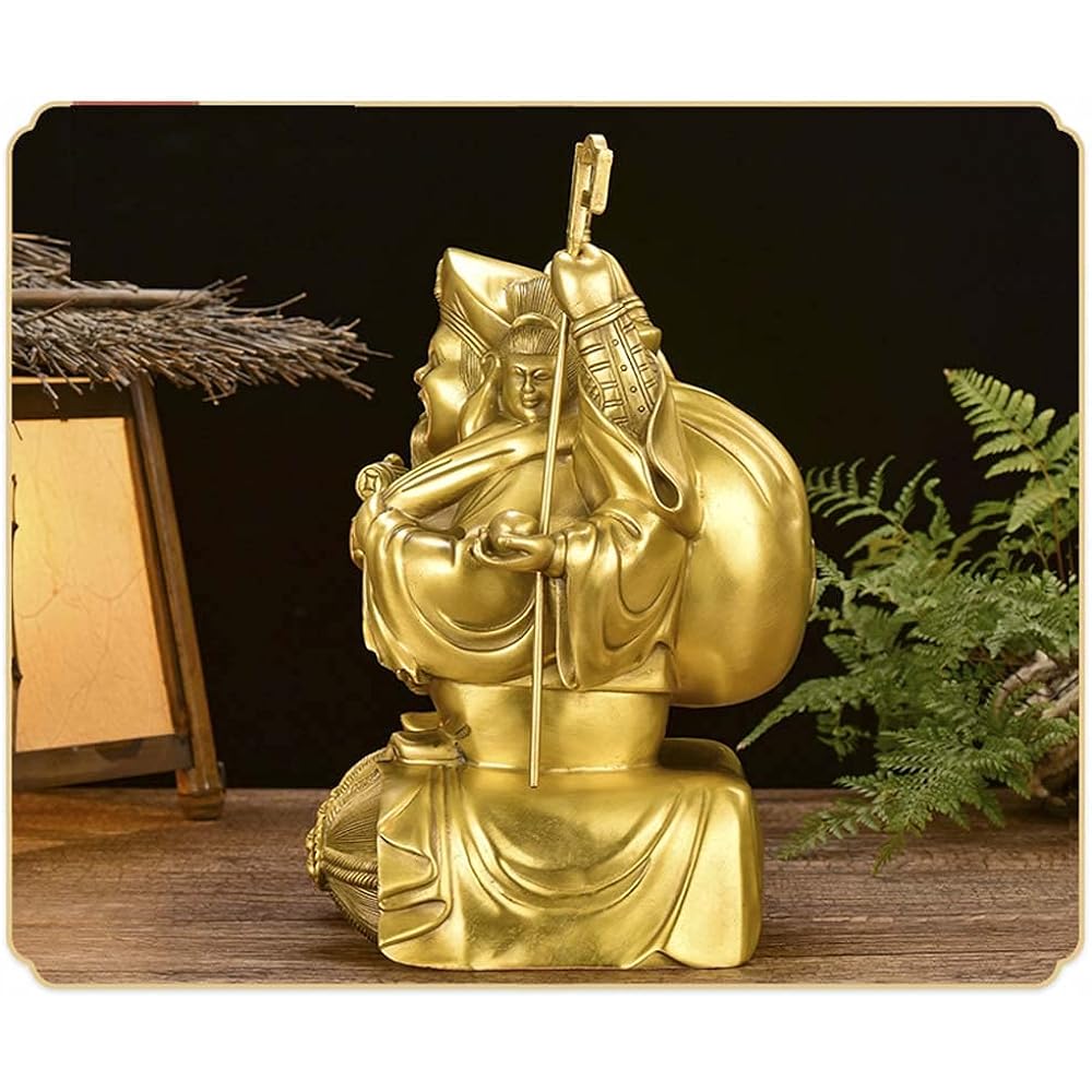 Daikokuten, Three Faced Daikokuten, Copper, Good Luck, Prosperous Business, Money Luck Up, Brass, Buddha Statue, Figurine, Bishamonten, Daikokuten, Benzaiten, Money Luck, Fortune, Fortune, Good Luck,