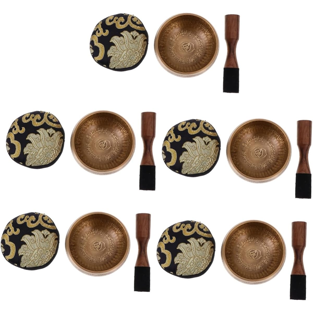 VICASKY 5pcs Meditation Bowl Audio Relax Yoga Yogi Yoga Yoga Nosomi Kids Gift Snack Bowl Tibetan Bowl Kit Tibetan Singing Bowl Tibetan