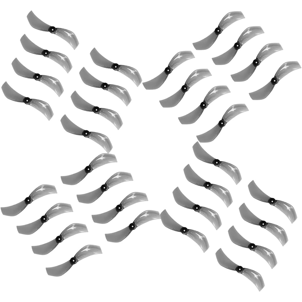 Gemfan 32pcs 1610-2 40mm Bi-Blade 1.0mm Shaft FPV Whoop Nano Prop Propellers for Smart16 Moblite7 Uz80 Whoop RC Drone Quadcopter