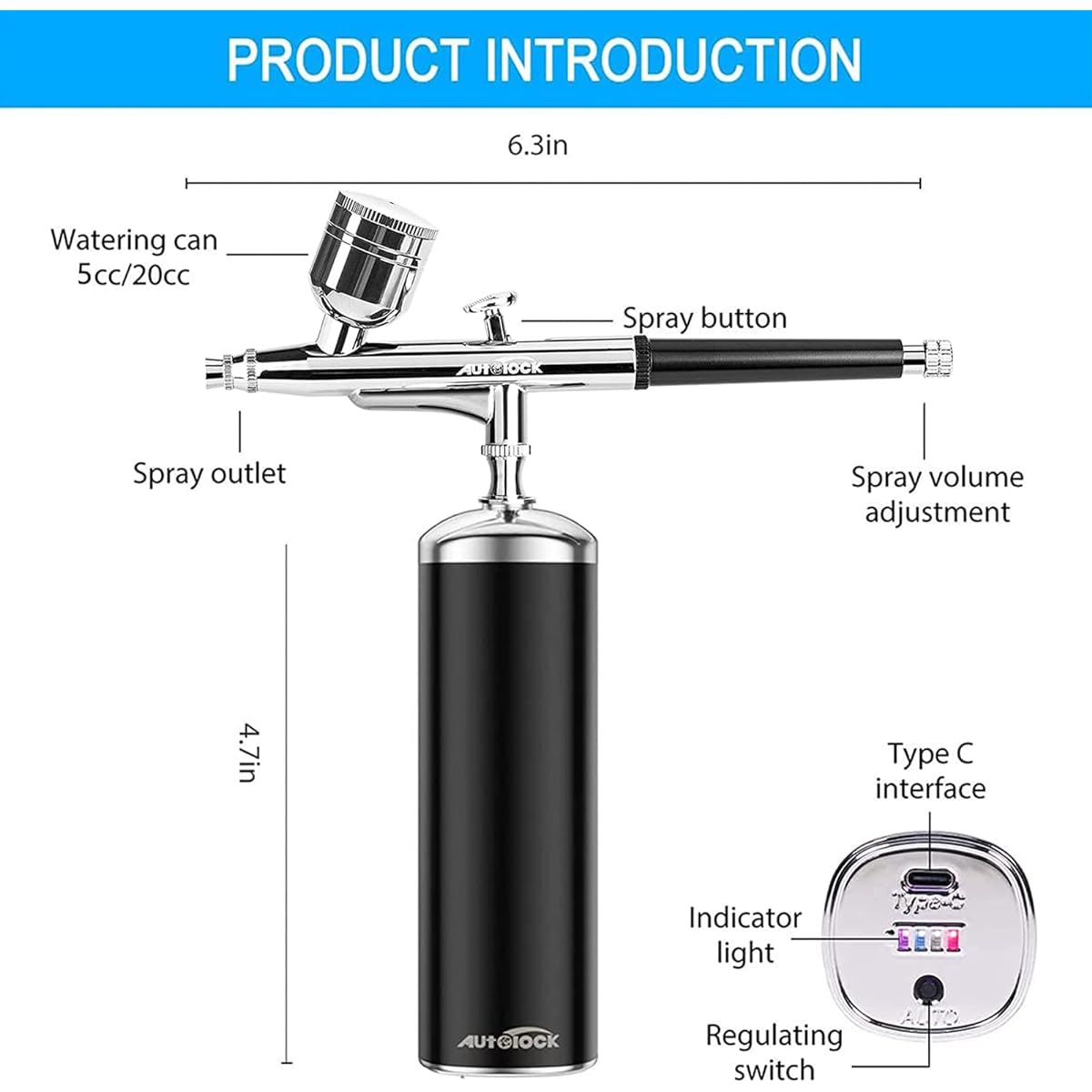 sy to Use Even for Beginners Nozzle Diameter 0.3mm USB Rechargeable Double Action Airbrush Model Tool Painting Small Lightweight Easy to Use Portable Automatic Power On/Off Cup Cleaning Set and 12 Month Warranty Japanese Instruction Manual Included (Red)