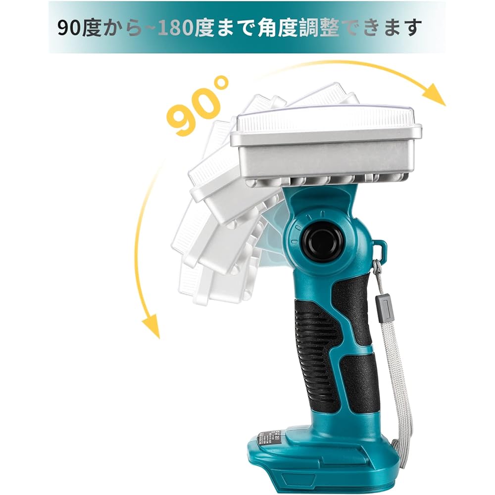 WaxPar Makita Compatible Light, Disaster Prevention, Emergency, Power Outage Response, For Night Construction, Mountain Climbing, Night Fishing, Camping, Earthquake Protection, High Brightness, 30W, 14.4V~18V, Compatible with Lithium Ion Battery BL1830 B