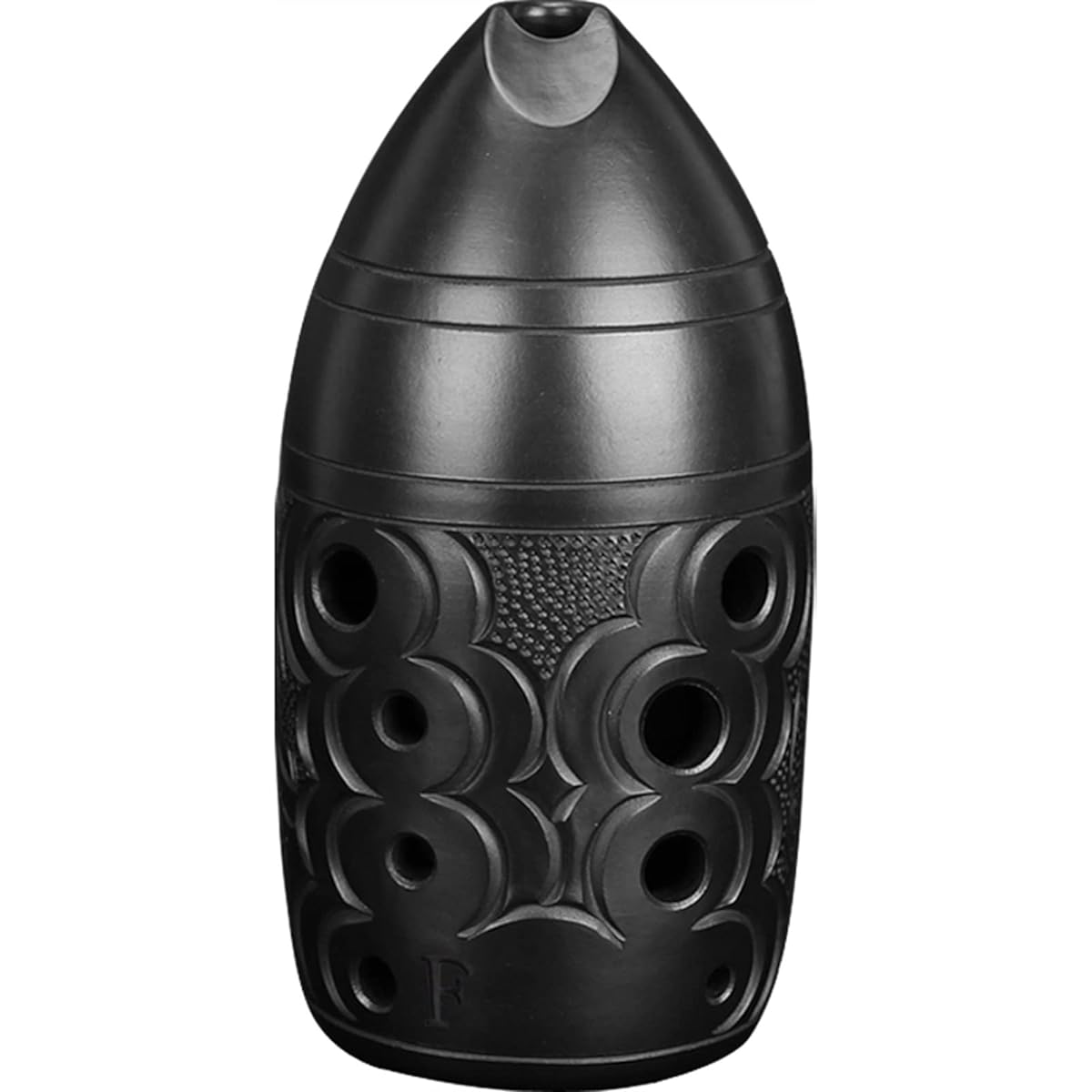 Professional 10 Hole Double Cavity Pen Holder Tao Yu Beginner Playing Tao Xun Wind Instrument Ocarina Musical Instrument (Black, Transparent)