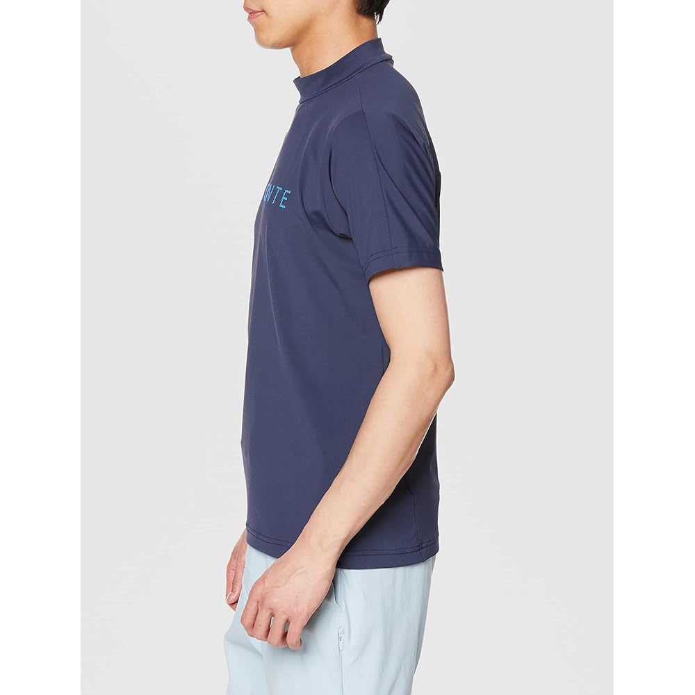 [DESCENTE] Short Sleeve Shirt Mock Neck Chest Logo Sweat Absorbent Quick Drying UVCUT UPF50+ Stretch Anti-See Through (WH00 Only) Golf DGMVJA15 Men's