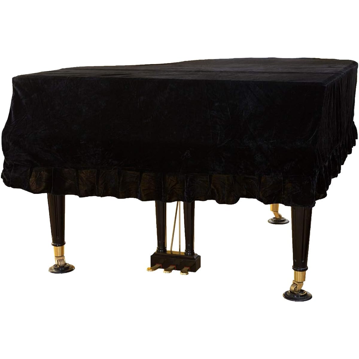 ESYUEL Pleuche Grand Piano Cover Border Dust Protection Cover Cloth 70.8 x 60.9 x 18.9 inches