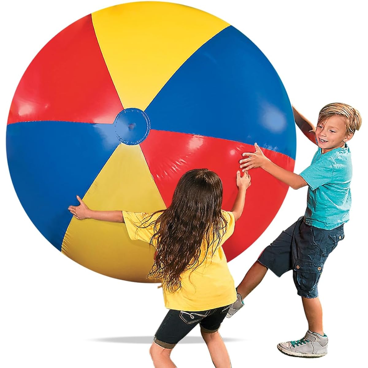 Novelty Place Giant Inflatable Beach Ball, Pool Toy for Kids & Adults - Jumbo Size 5 Feet (60 Inches)