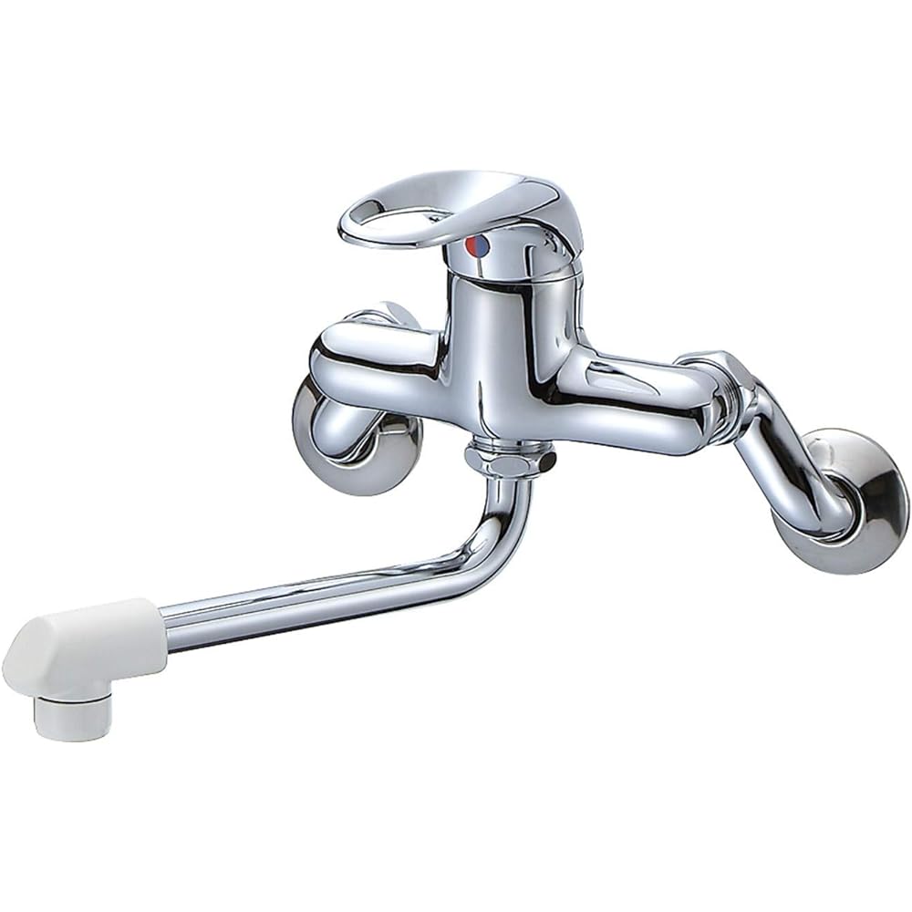 SANEI Single Mixer Faucet, Eco Type, Saves Water and Gas, Hot Water Saving Faucet, Plated Handle K1700ED-4UR-13