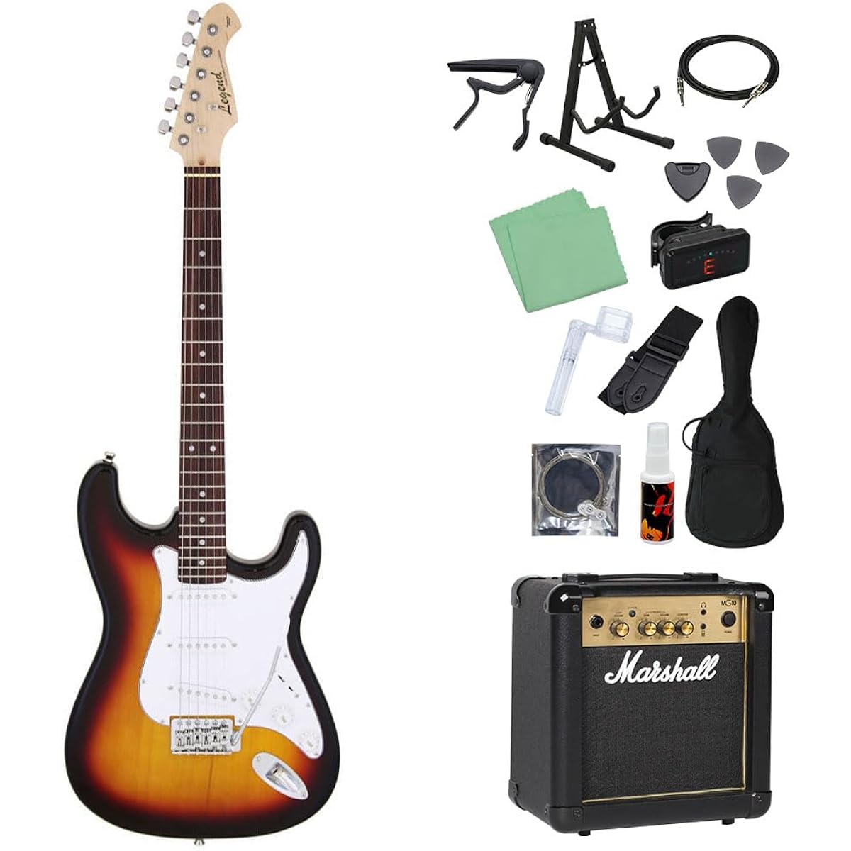 LEGEND LST-Z Electric Guitar Beginner 14-piece Set [With Marshall Amplifier] 3TS Stratocaster Type Legend