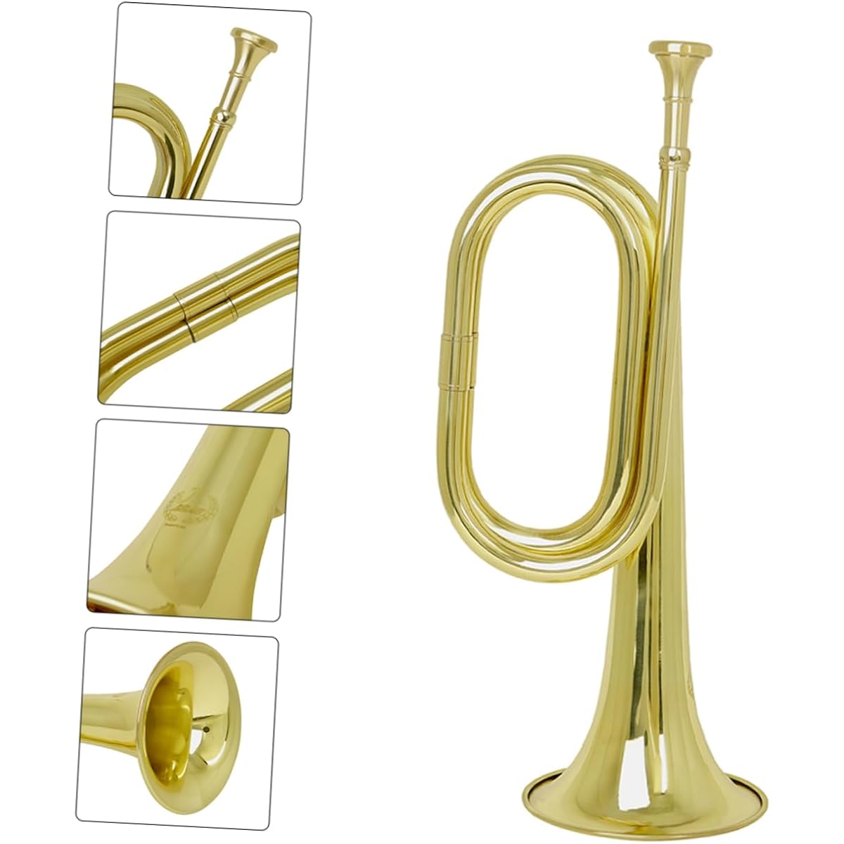 Vaguelly 3 Stride Horn Spanish Horn C Key Charge Horn Band Trumpet Trumpet Assembly Horn Beginner Bugle Trumpet Bugle Musica