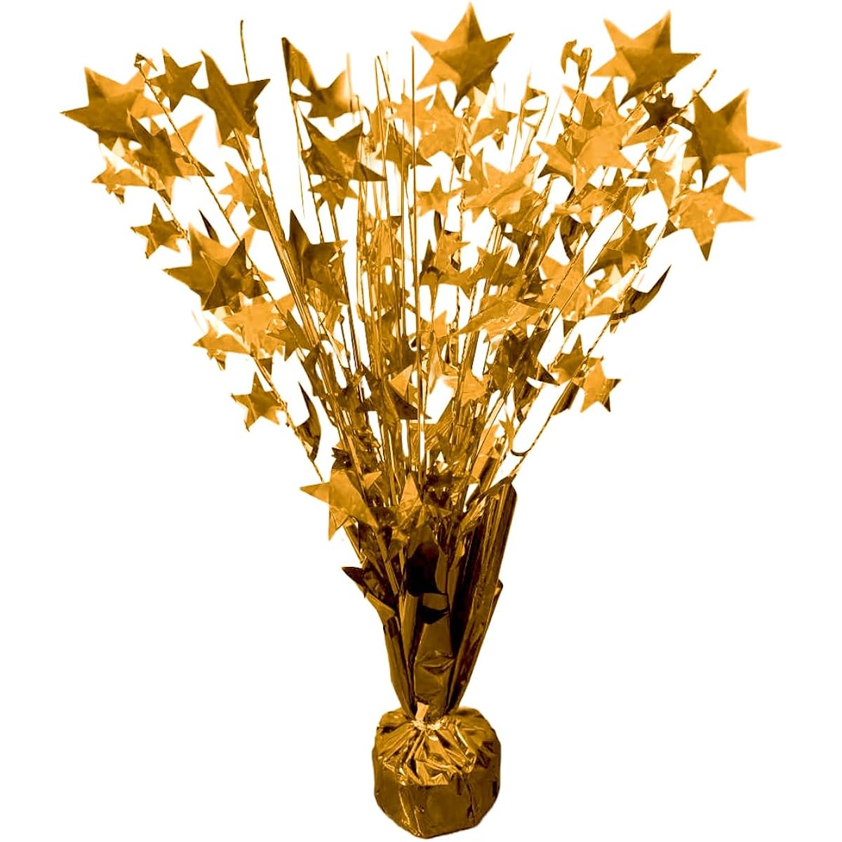PMU Starburst Balloon Centerpieces - Beautiful Table Centerpieces for Memorial Day, Birthday, Veterans Day, Parties, Independence Day Celebrations - Perfect Party Decorations - 15" Orange Neon Package / 1