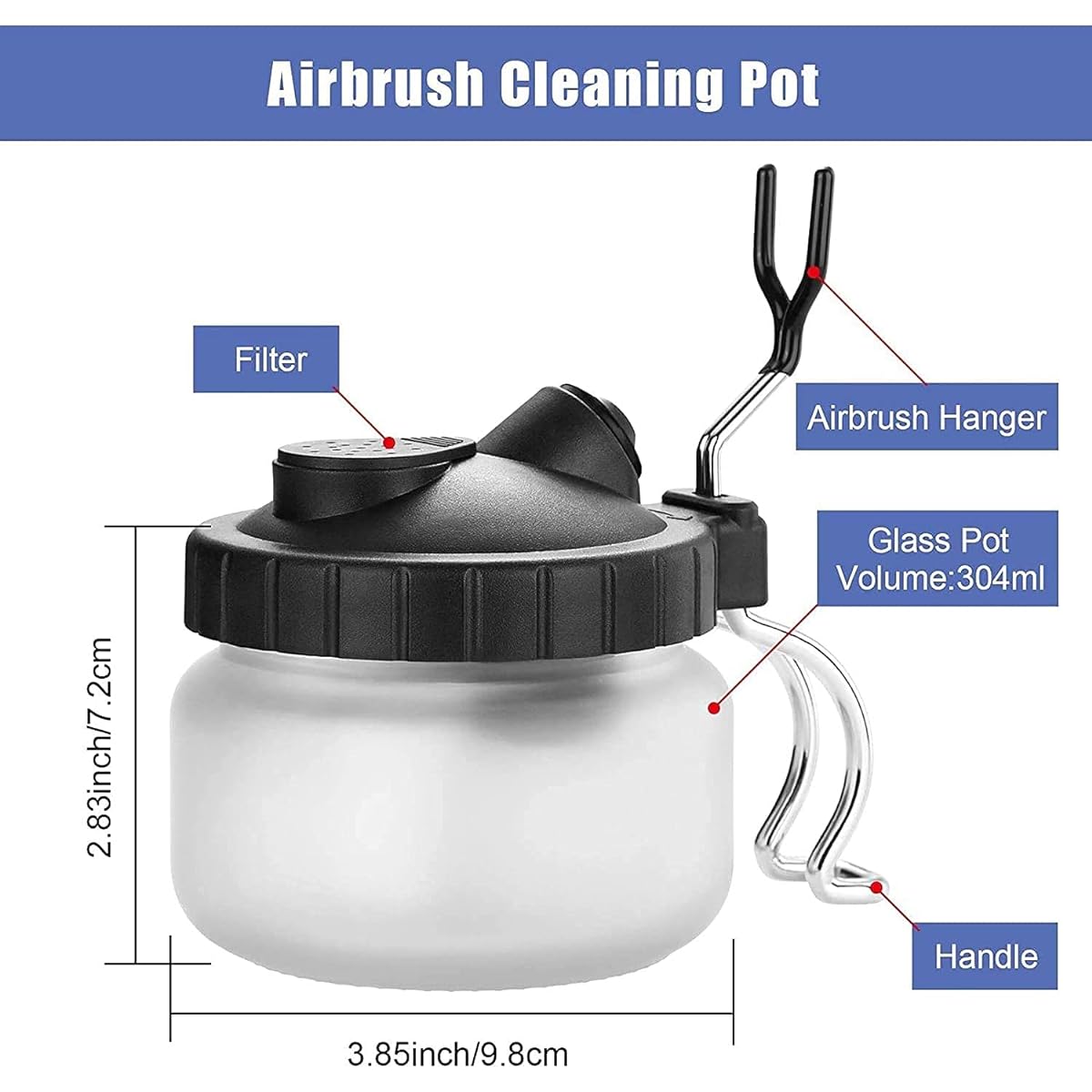HUBEST Multi-Purpose Airbrush Cleaning Kit 6 Sets, 5 Cleaning Brushes, 1 Cleaning Tool, 1 Cleaning Tool, 2 Repair Tools