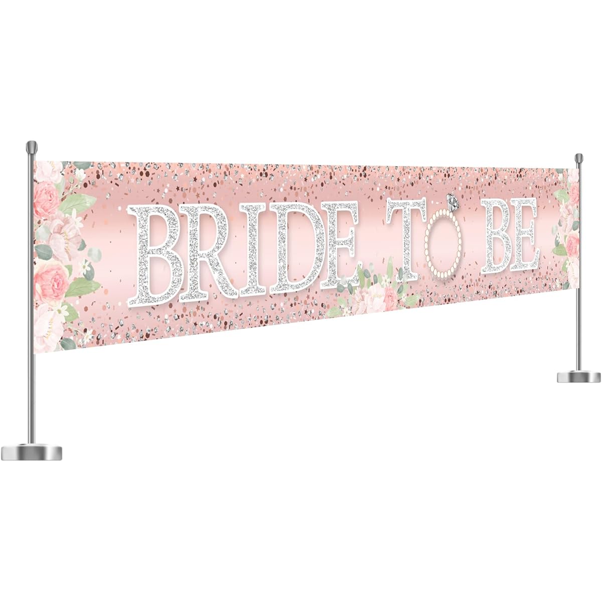 WeBenison Large Bride to Be Banner Bridal Shower Backdrop Banner Wedding Lawn Yard Sign Background Bachelorette Party Outdoor Indoor Decor 10 x 1.5ft